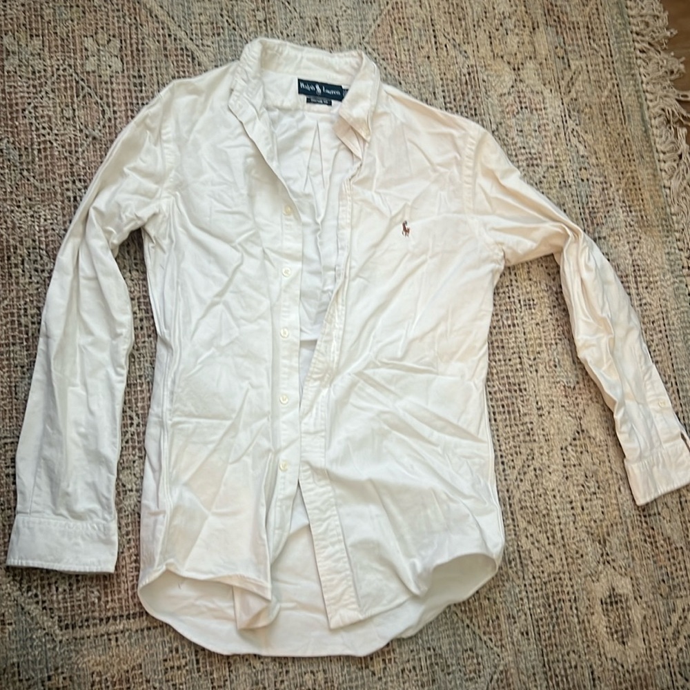 Polo white button down